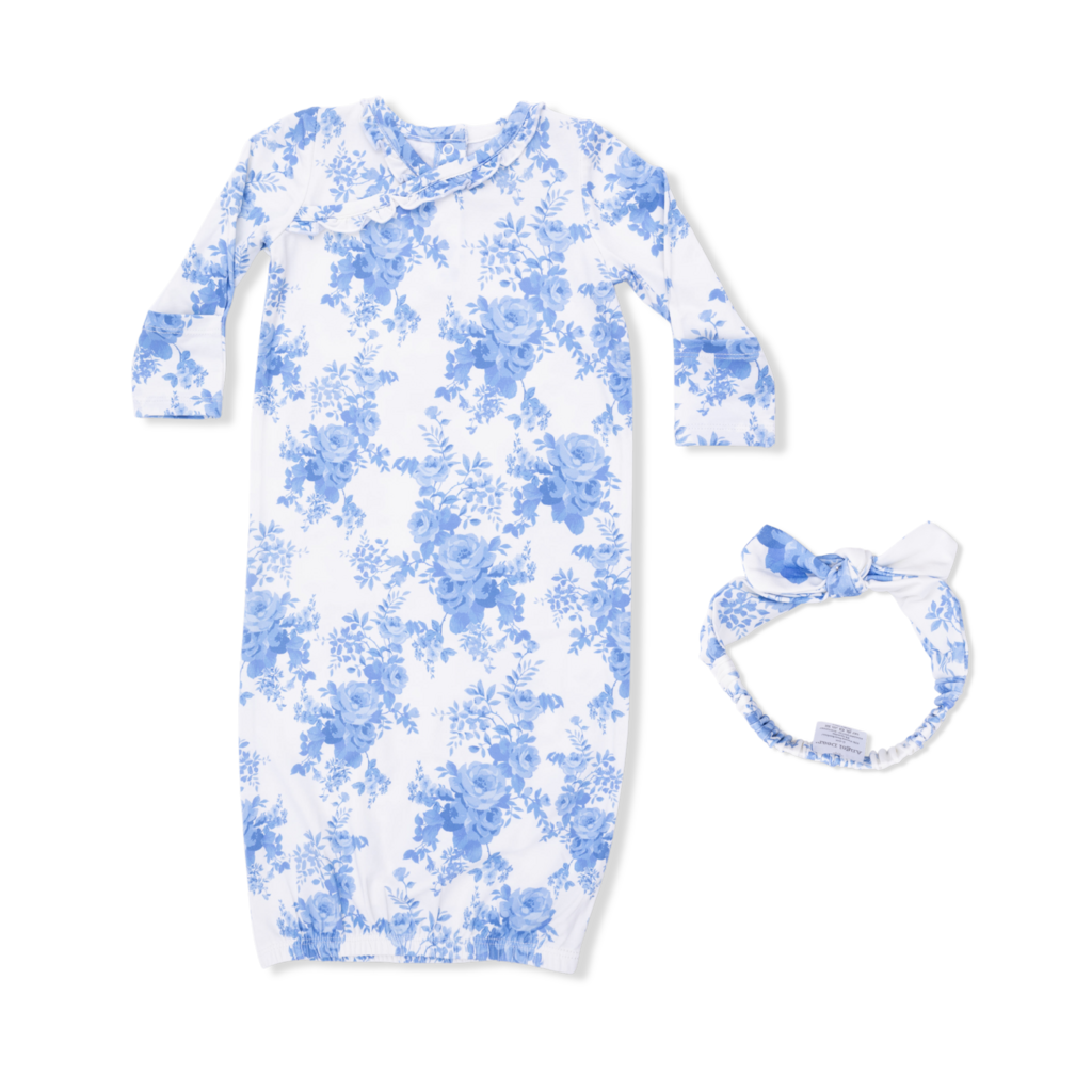 ANGEL DEAR Kimono Gown & Knot Headband - Dream Cottage Floral