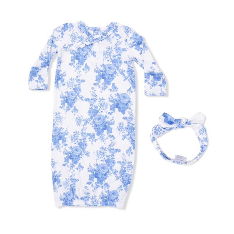 ANGEL DEAR Kimono Gown & Knot Headband - Dream Cottage Floral