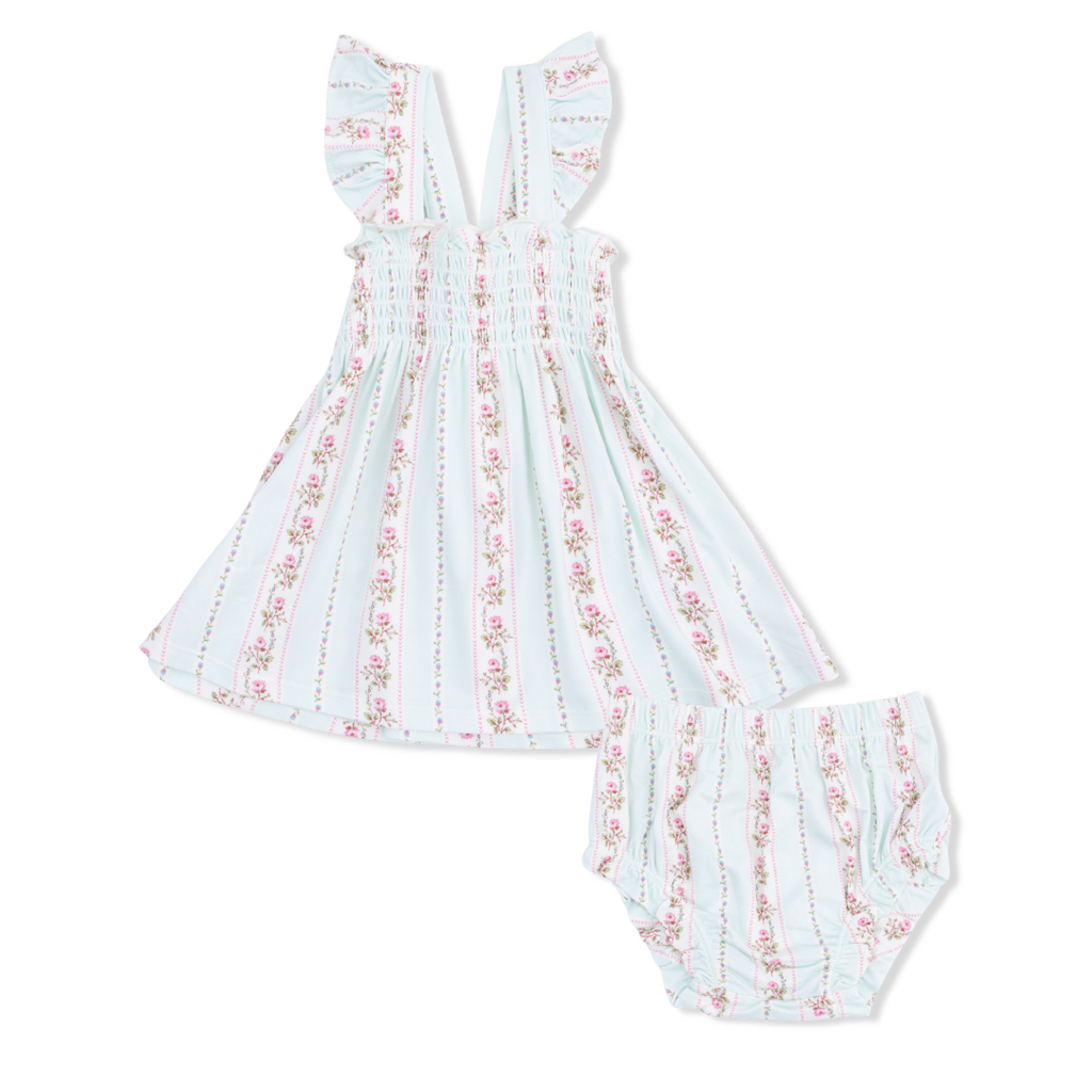 ANGEL DEAR Smocked Top w/Bloomer - Antoinette Stripe
