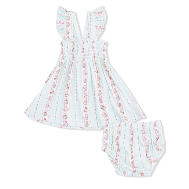 ANGEL DEAR Smocked Top w/Bloomer - Antoinette Stripe