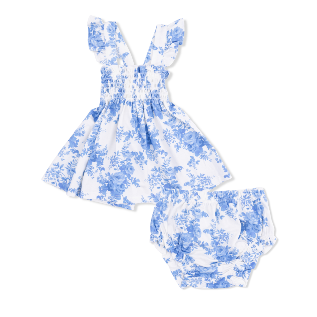 ANGEL DEAR Smocked Top w/Bloomer - Dream Cottage Floral