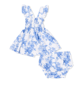 ANGEL DEAR Smocked Top w/Bloomer - Dream Cottage Floral