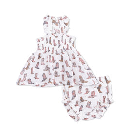 ANGEL DEAR Smocked Top w/Bloomer - Cowgirl Boots