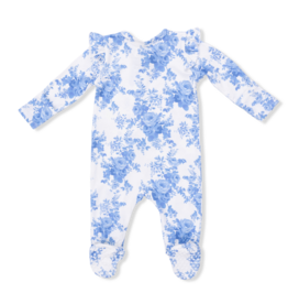 ANGEL DEAR 2 Way Ruffle Slv Zipper Footie - Dream Cottage Floral