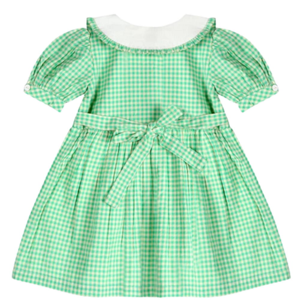 LARILI Green Gingham Emb. Mia Dress