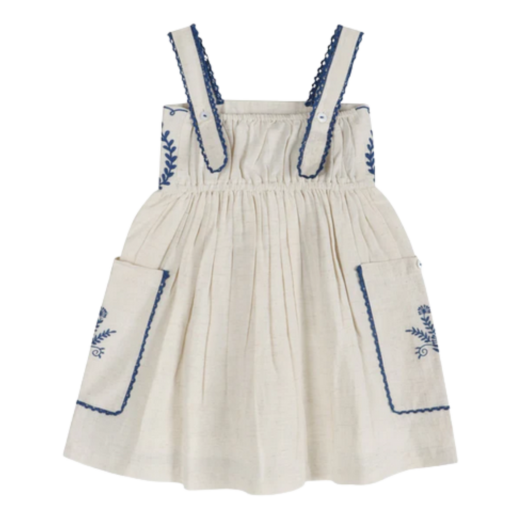 LARILI Azurea Linen Emb. Dress