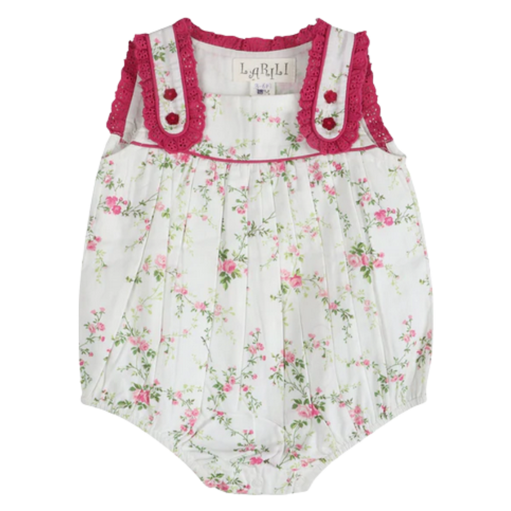 LARILI Victorian Rosebud Charm Sleeveless Romper