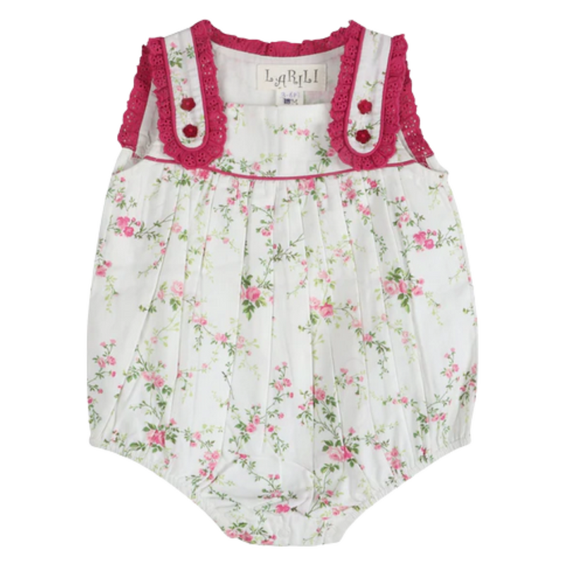 LARILI Victorian Rosebud Charm Sleeveless Romper
