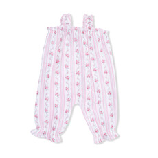 ANGEL DEAR Ruffly Strap Overall - Winding Roses Stripe