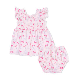 ANGEL DEAR Baby Doll Tunic & Bloomer Set - Sweet Bow Cherries