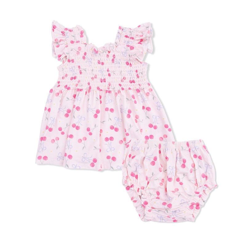 ANGEL DEAR Baby Doll Tunic & Bloomer Set - Sweet Bow Cherries