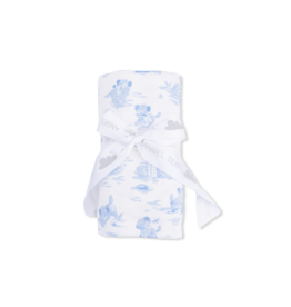ANGEL DEAR Swaddle Blanket - Puppy Toile Blue