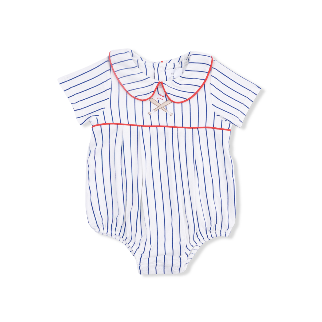 ANGEL DEAR Classic Box Pleat Bubble - Baseball Stripe