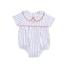 ANGEL DEAR Classic Box Pleat Bubble - Baseball Stripe