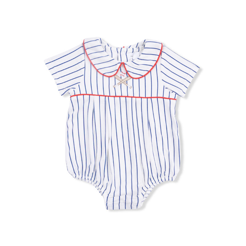 ANGEL DEAR Classic Box Pleat Bubble - Baseball Stripe