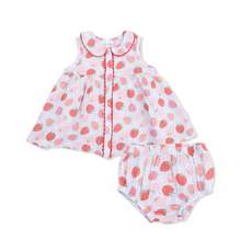 ANGEL DEAR Sleeveless Jill Dress w/Bloomer - Strawberry Bliss