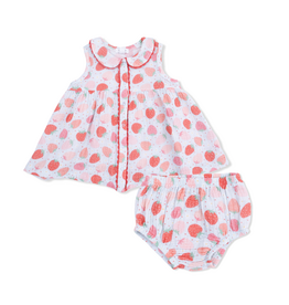 ANGEL DEAR Sleeveless Jill Dress w/Bloomer - Strawberry Bliss