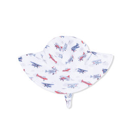 ANGEL DEAR Wide Brim Sun Hat - Vintage Planes