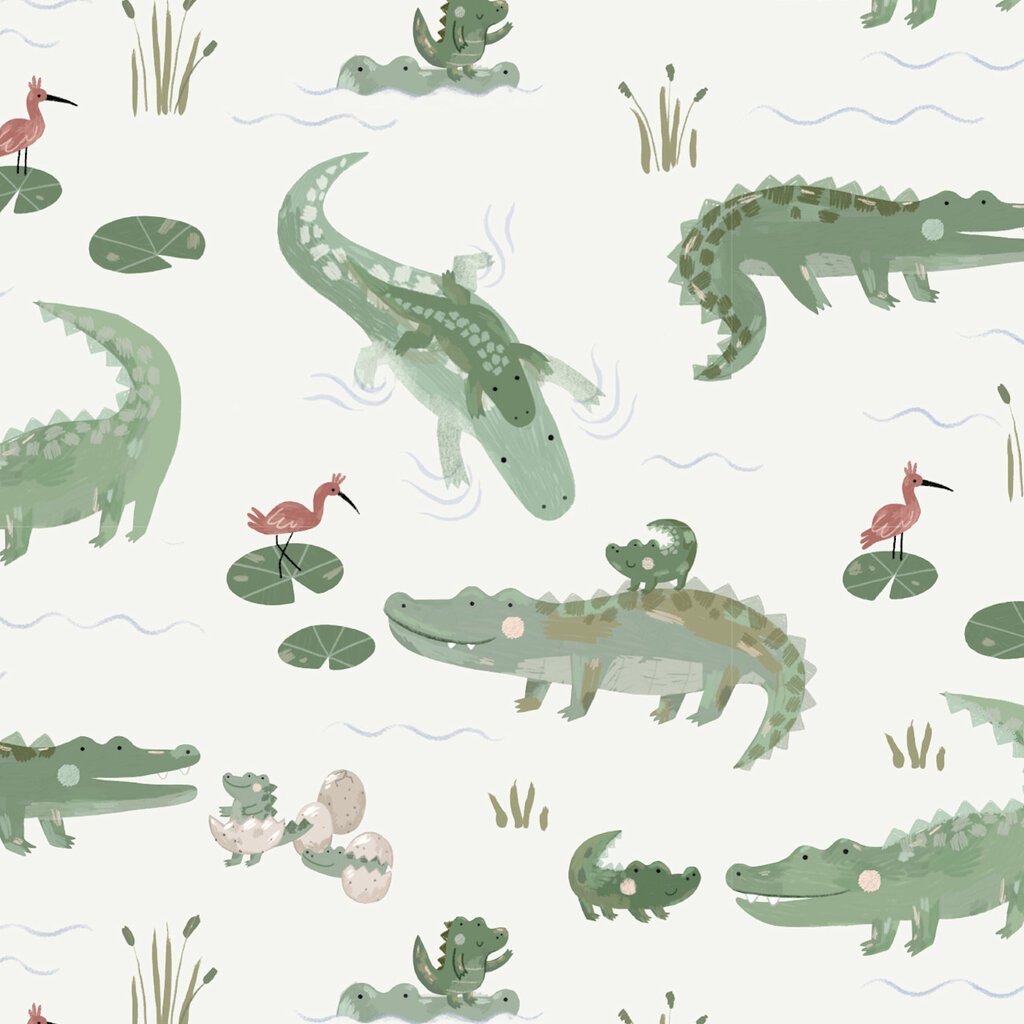 ANGEL DEAR Swaddle Blanket - Crayon Alligators