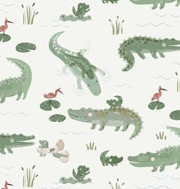 ANGEL DEAR Swaddle Blanket - Crayon Alligators