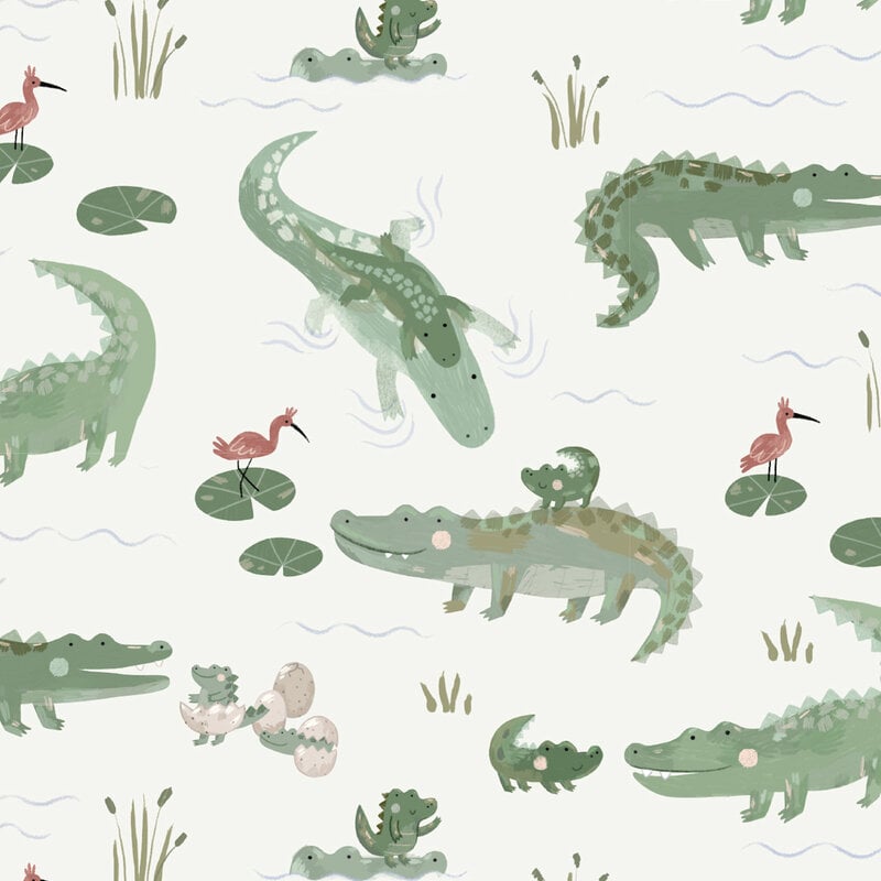 ANGEL DEAR Swaddle Blanket - Crayon Alligators
