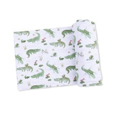 ANGEL DEAR Swaddle Blanket - Crayon Alligators