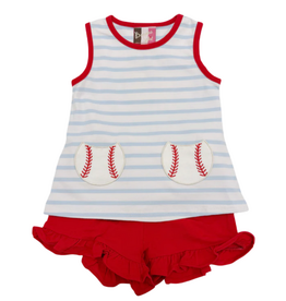 BANANA SPLIT Hey Batter Batter Girls Short Set