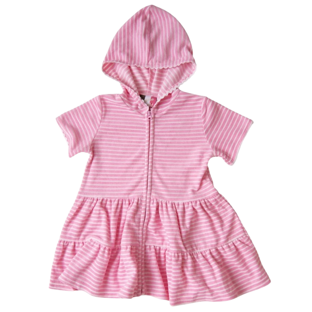 BANANA SPLIT Pink Stripe Swim Cover Up