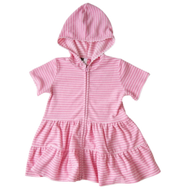 BANANA SPLIT Pink Stripe Swim Cover Up