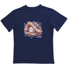 J.BAILEY LOGO TEE-BASEBALL ON NAVY