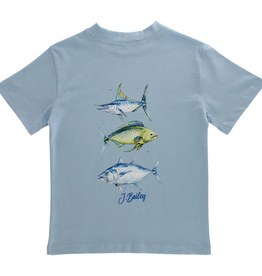 J.BAILEY LOGO TEE-FISH TRIO ON BAYBERRY