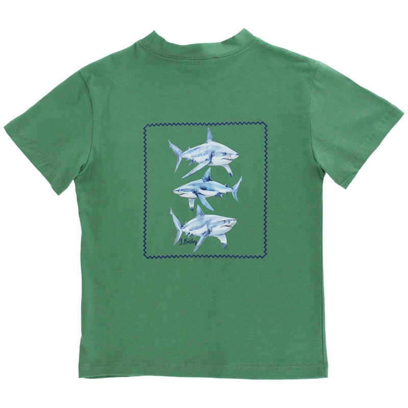 J.BAILEY LOGO TEE-SHARKS ON SAGE