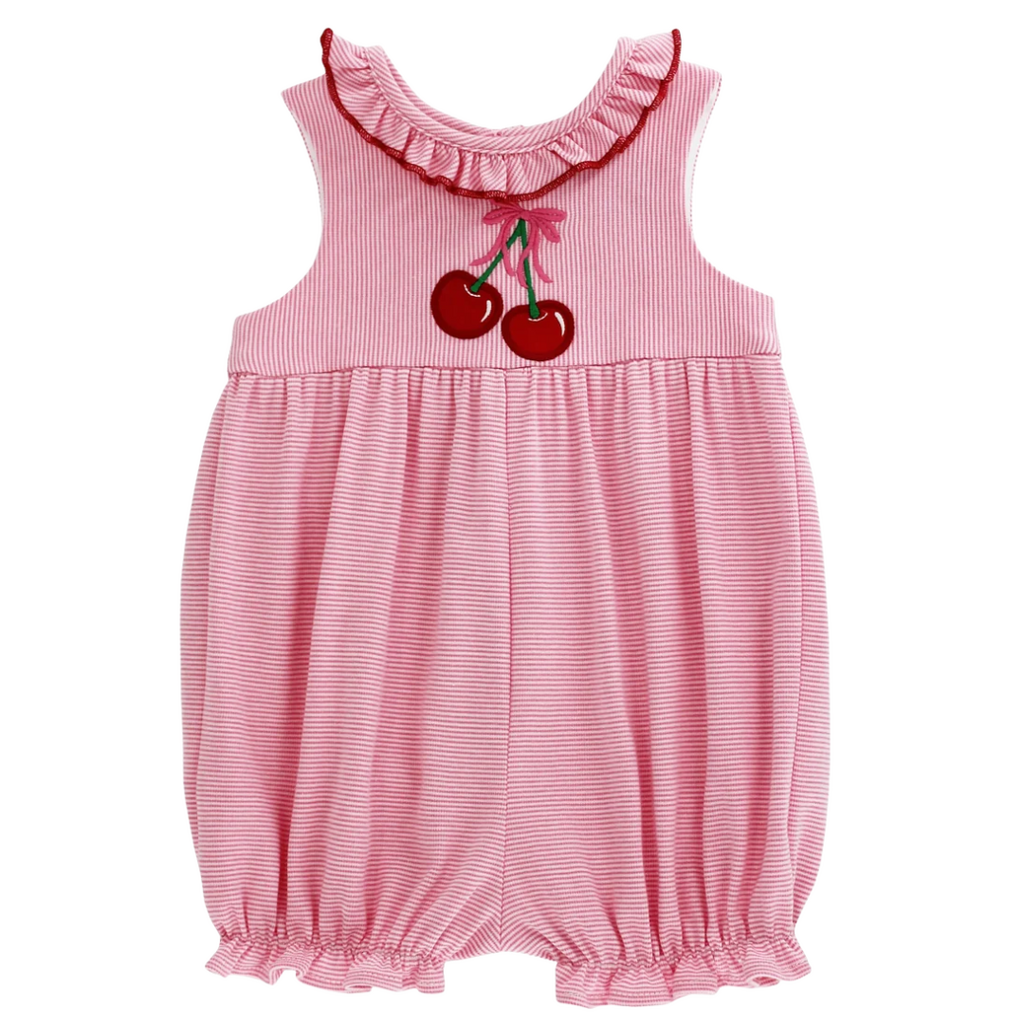 BAILEY BOYS CHERRY JUBILEE-KNIT ROMPER SHORT