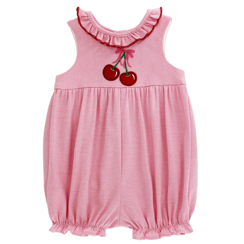 BAILEY BOYS CHERRY JUBILEE-KNIT ROMPER SHORT