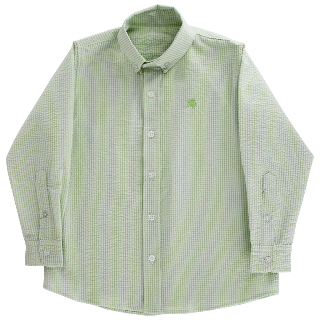 J.BAILEY ROSCOE BUTTON DOWN SHIRT-GRASS SEERSUCKER