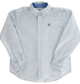 J.BAILEY ROSCOE BUTTON DOWN SHIRT-BLUE STRIPE SEERSUCKER