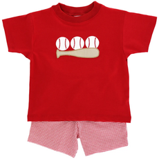 BAILEY BOYS BATTER UP-BOYS SHORT SET