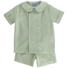 BAILEY BOYS GRASS SEERSUCKER-DRESSY SHORT SET