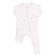 THE UPTOWN BABY SLEEP ROMPER -CLOVER PINK