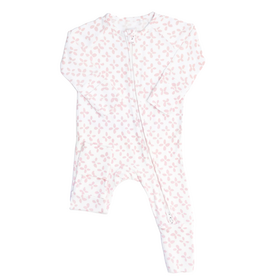 THE UPTOWN BABY SLEEP ROMPER -CLOVER PINK