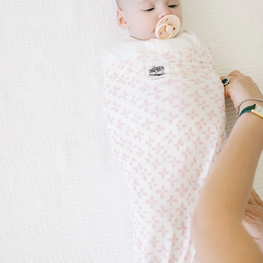 THE UPTOWN BABY PINK CLOVER SWADDLE