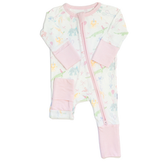 THE UPTOWN BABY BIRTHDAY ZOO ANIMALS-SLEEP ROMPER