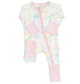 THE UPTOWN BABY BIRTHDAY ZOO ANIMALS-SLEEP ROMPER