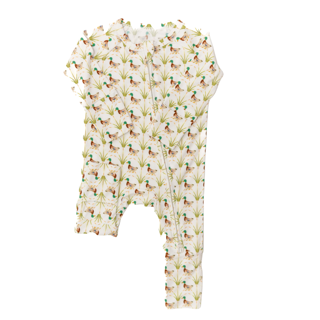 THE UPTOWN BABY DUCKS SLEEP ROMPER
