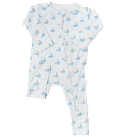 THE UPTOWN BABY SAIL BOATS SLEEP ROMPER