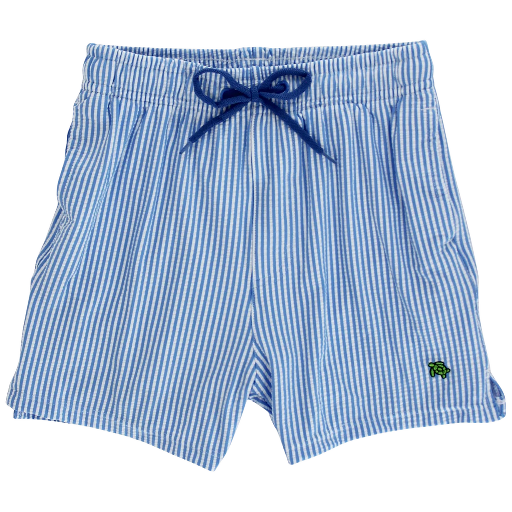 J.BAILEY BOARD SHORT-BLUE STRIPE SEERSUCKER