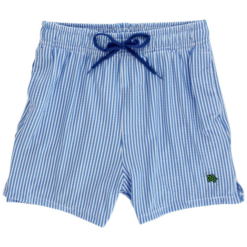 J.BAILEY BOARD SHORT-BLUE STRIPE SEERSUCKER