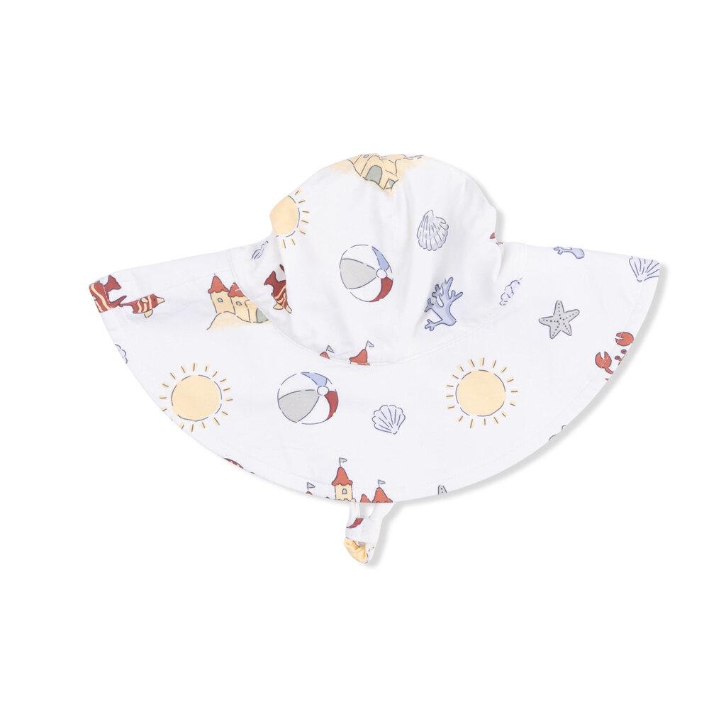 ANGEL DEAR Wide Brim Sun Hat - Sunny Sand Castles