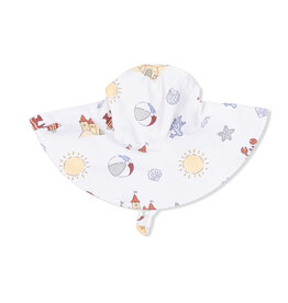 ANGEL DEAR Wide Brim Sun Hat - Sunny Sand Castles