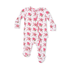 ANGEL DEAR 2 Way Ruffle Back Zipper Footie - Elegant Roses